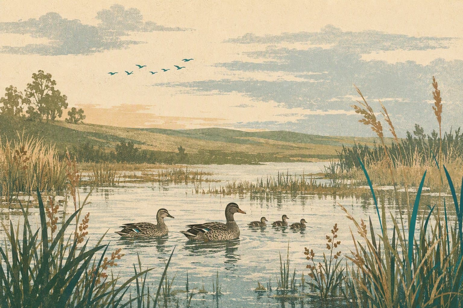 Cautious Waterfowl Outlook - illustration, Jake Team LLC