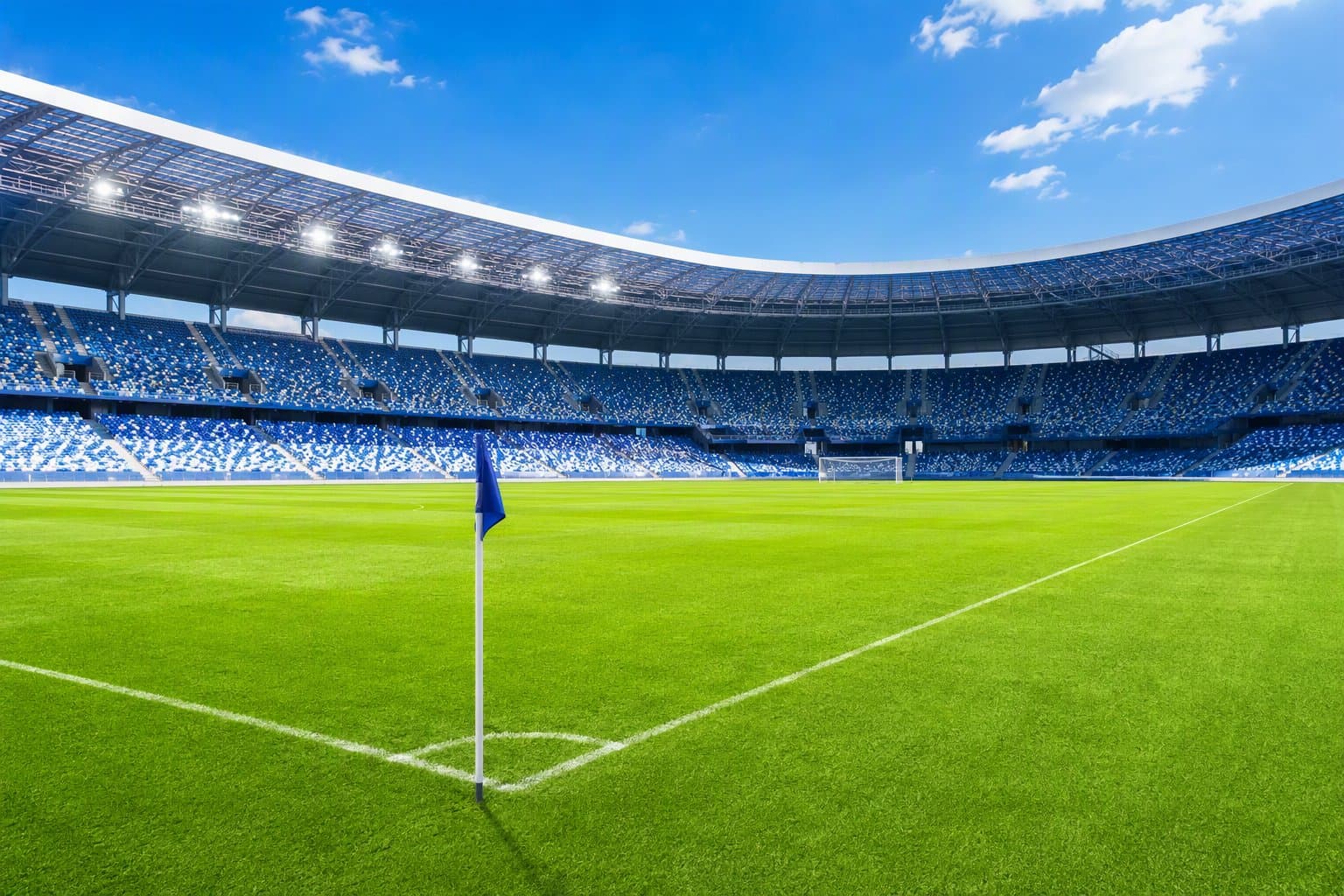 empty sunlit stadium - illustration, Jake Team LLC