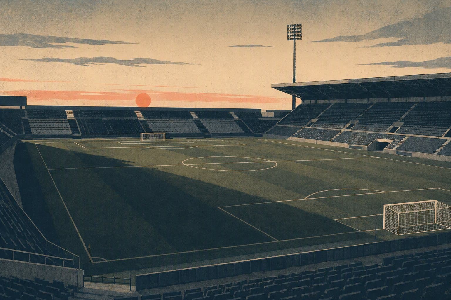 Empty stadium pitch - illustration, Jake Team LLC