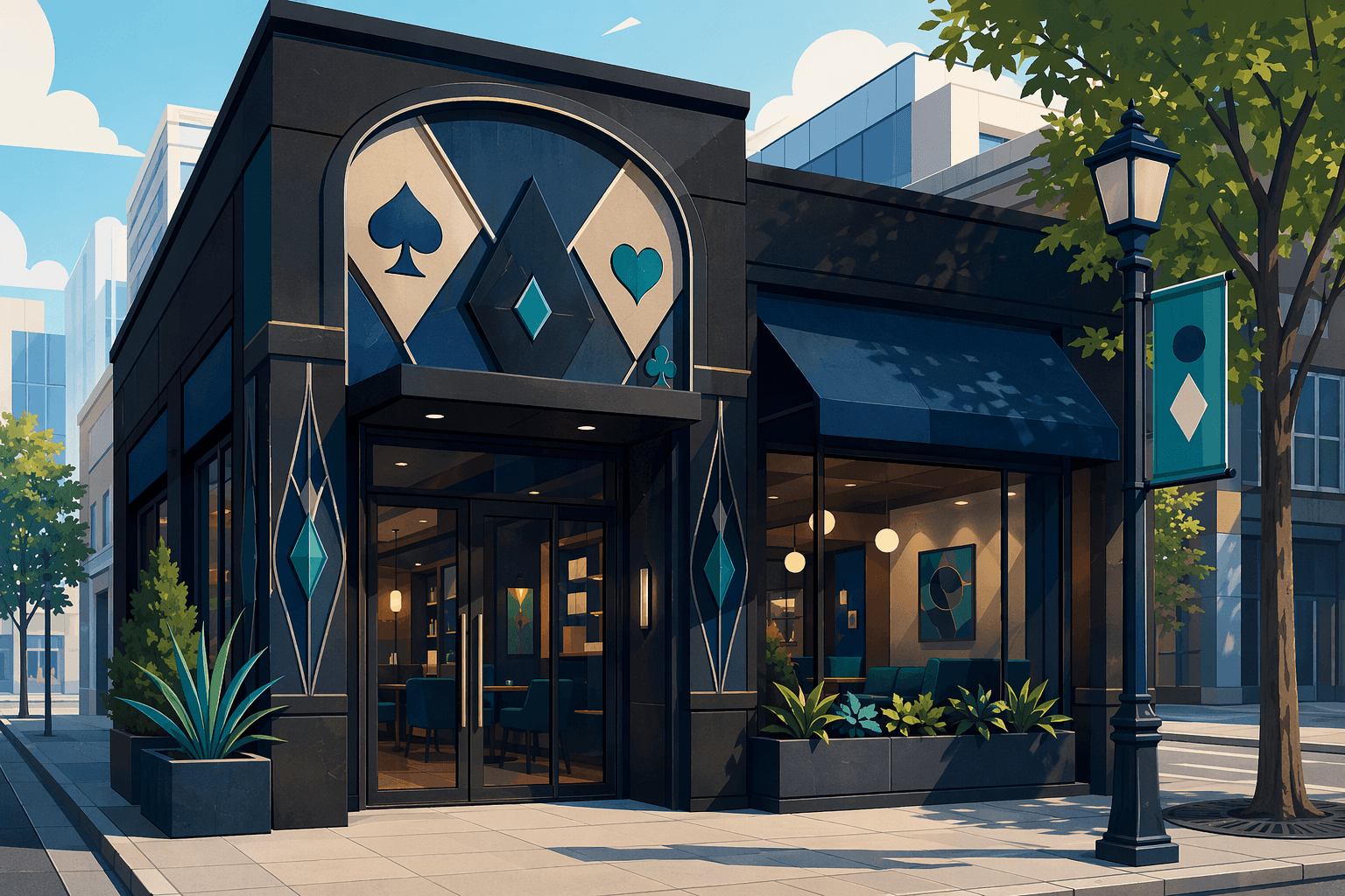 Poker lounge - illustration, Jake Team LLC