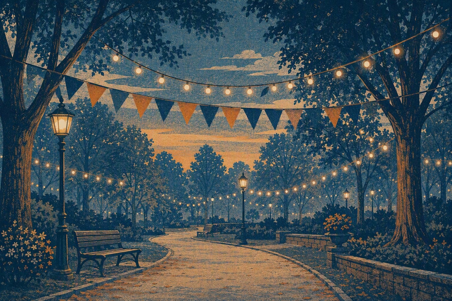 Community Festival Evening - illustration, Jake Team LLC