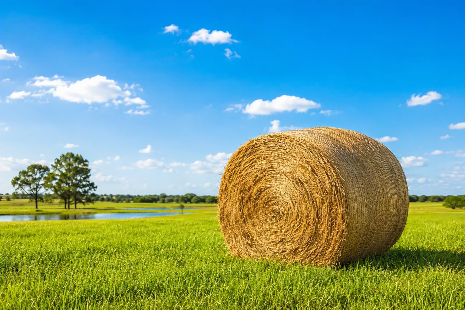 pasture hay bales - illustration, Jake Team LLC