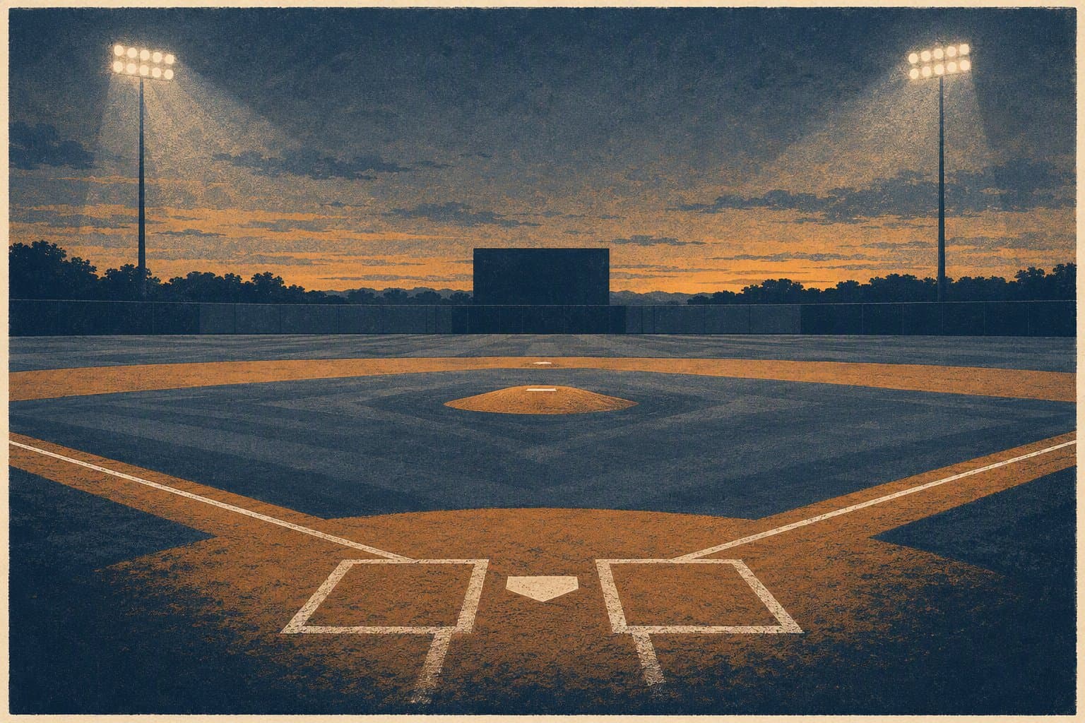 empty baseball field - illustration, Jake Team LLC