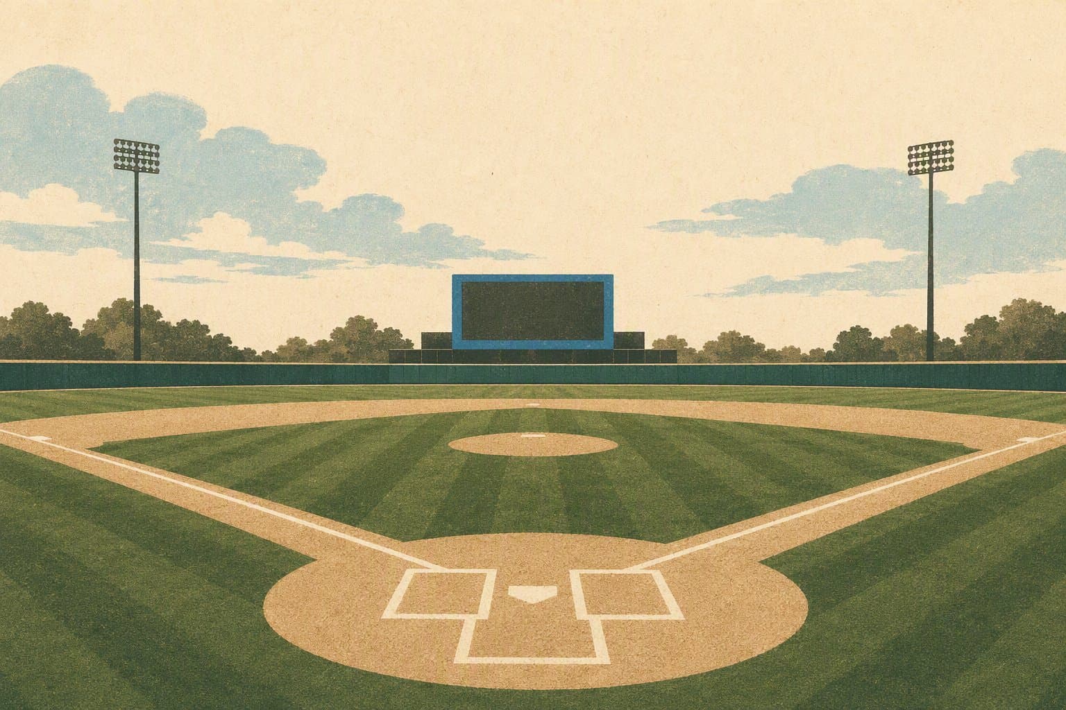 baseball stadium interior - illustration, Jake Team LLC