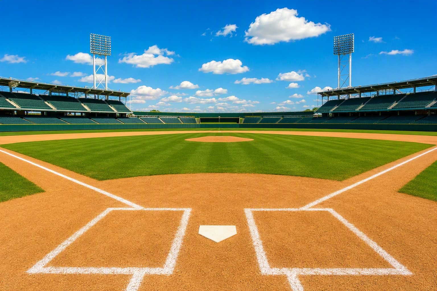 Empty baseball stadium - illustration, Jake Team LLC
