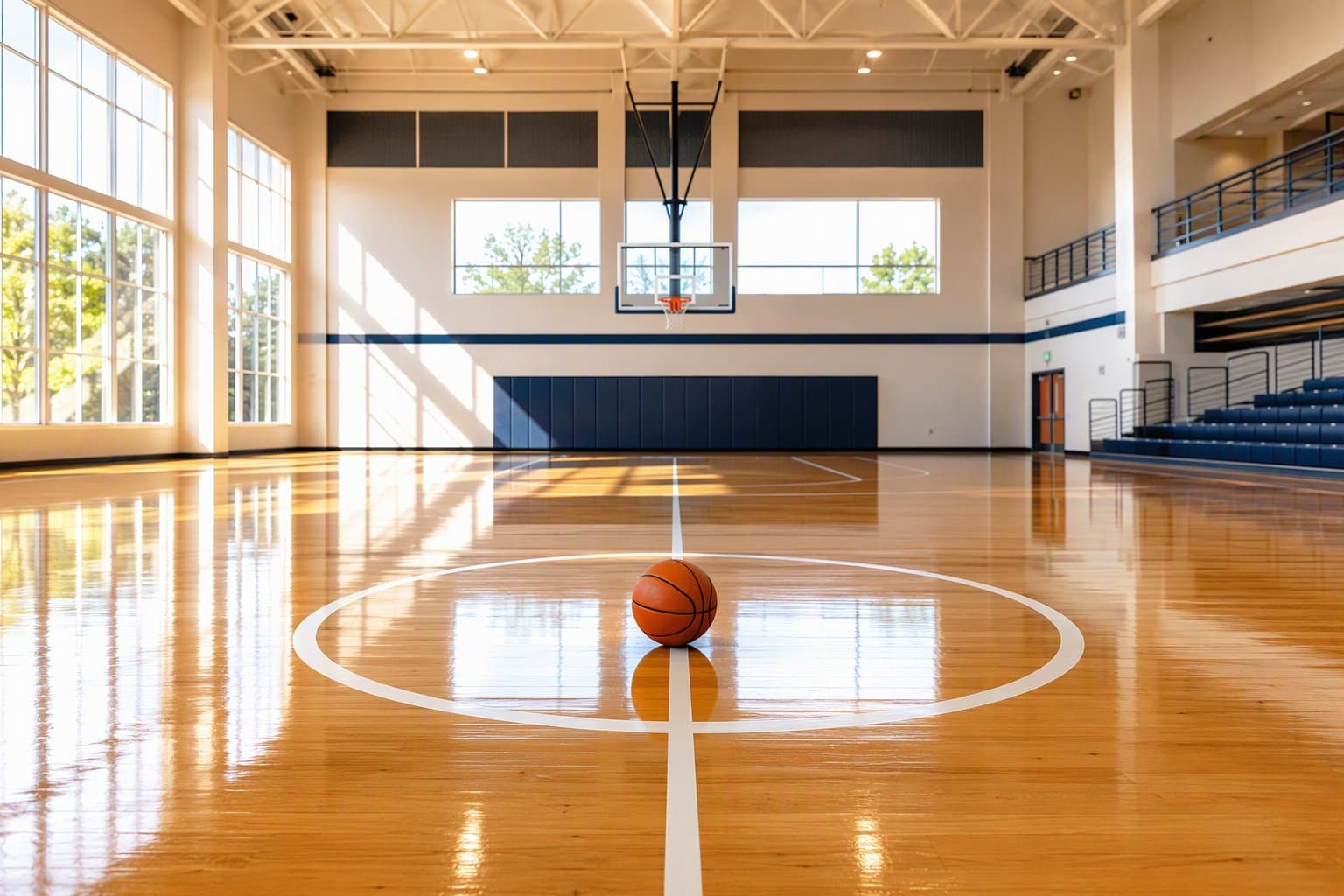 Empty basketball court - illustration, Jake Team LLC