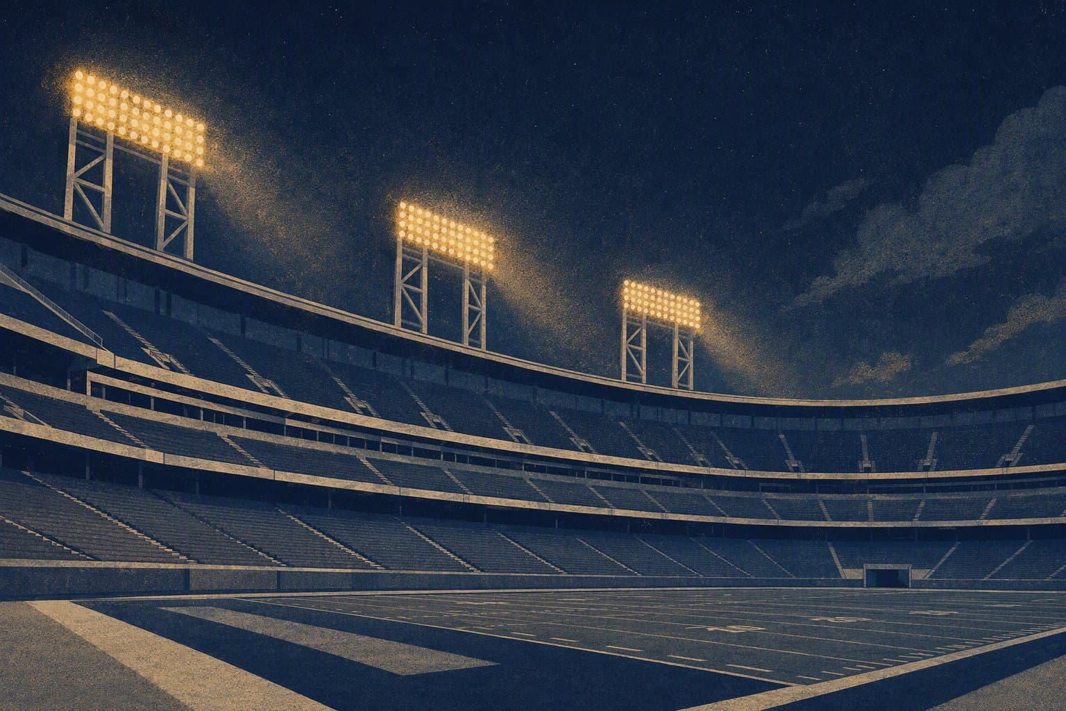 Arlington stadium night - illustration, Jake Team LLC