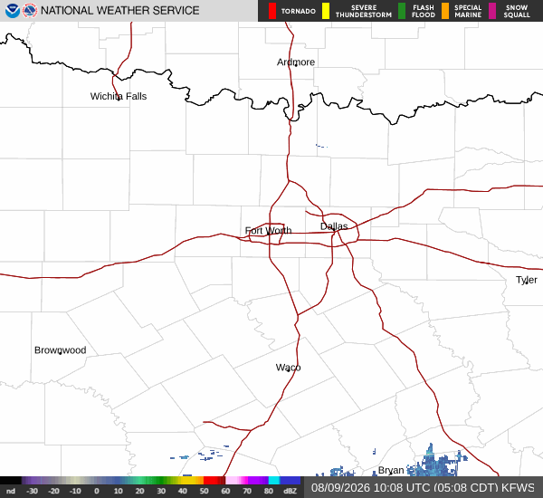 National Weather Service radar for North Texas (KFWS)