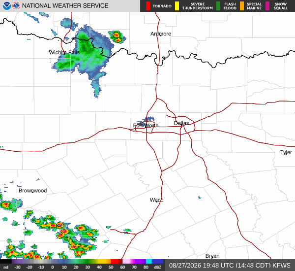 National Weather Service radar for North Texas (KFWS)