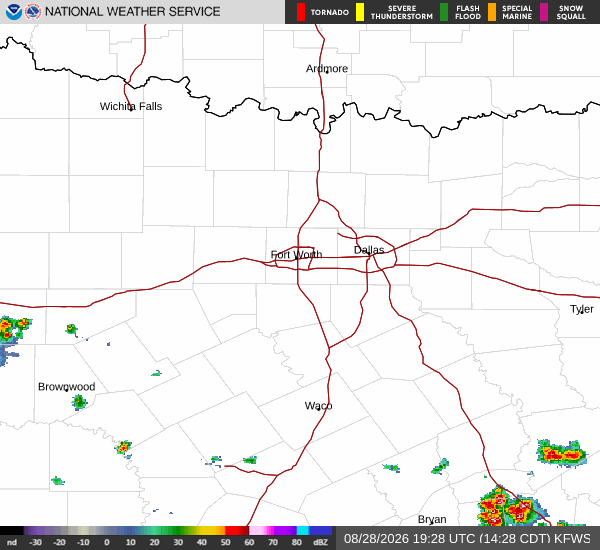 National Weather Service radar for North Texas (KFWS)