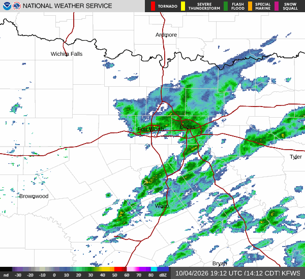 National Weather Service radar for North Texas (KFWS)