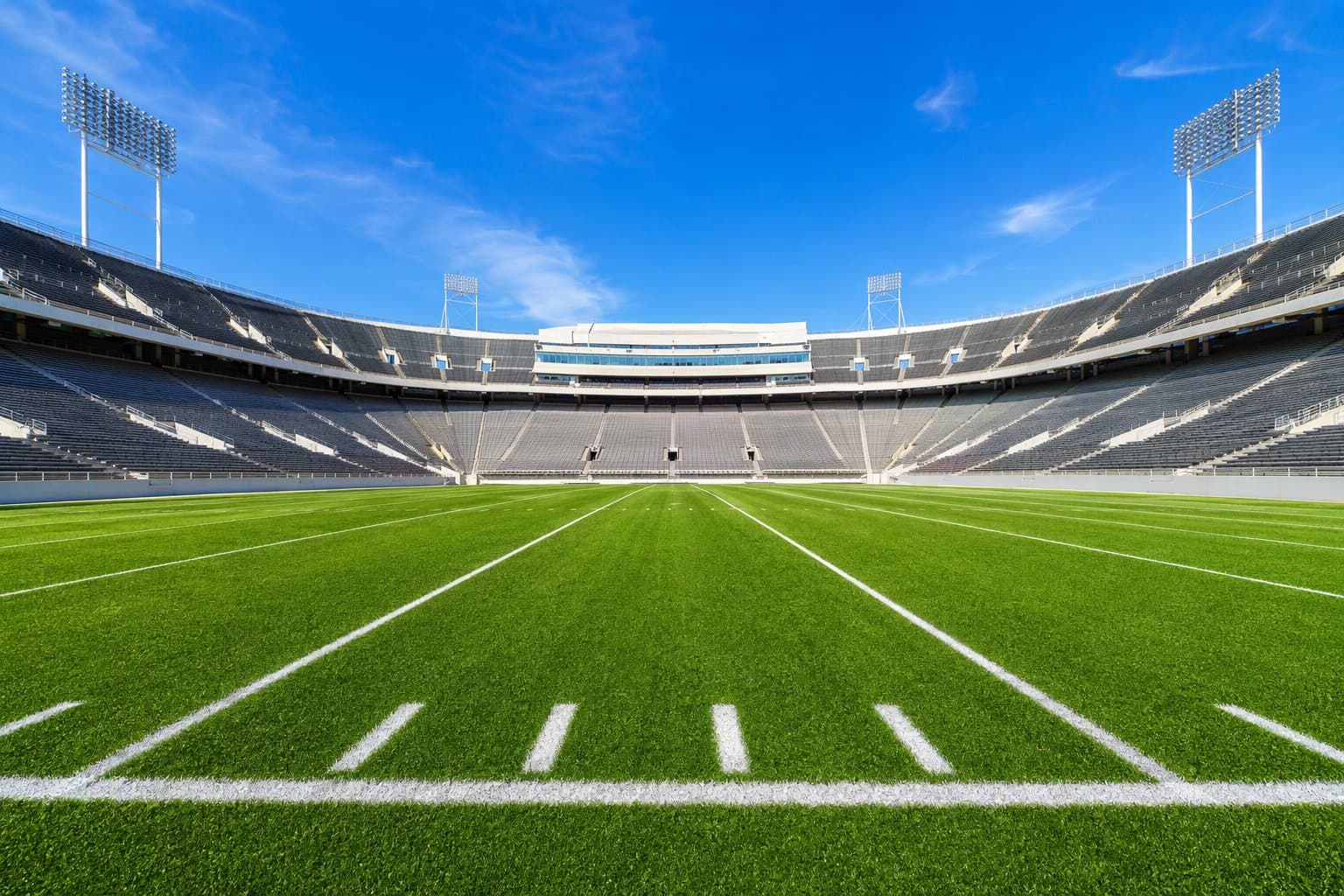 Sunlit football stadium - illustration, Jake Team LLC