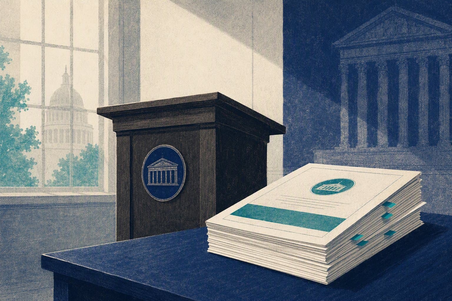 civic budget hearing - illustration, Jake Team LLC