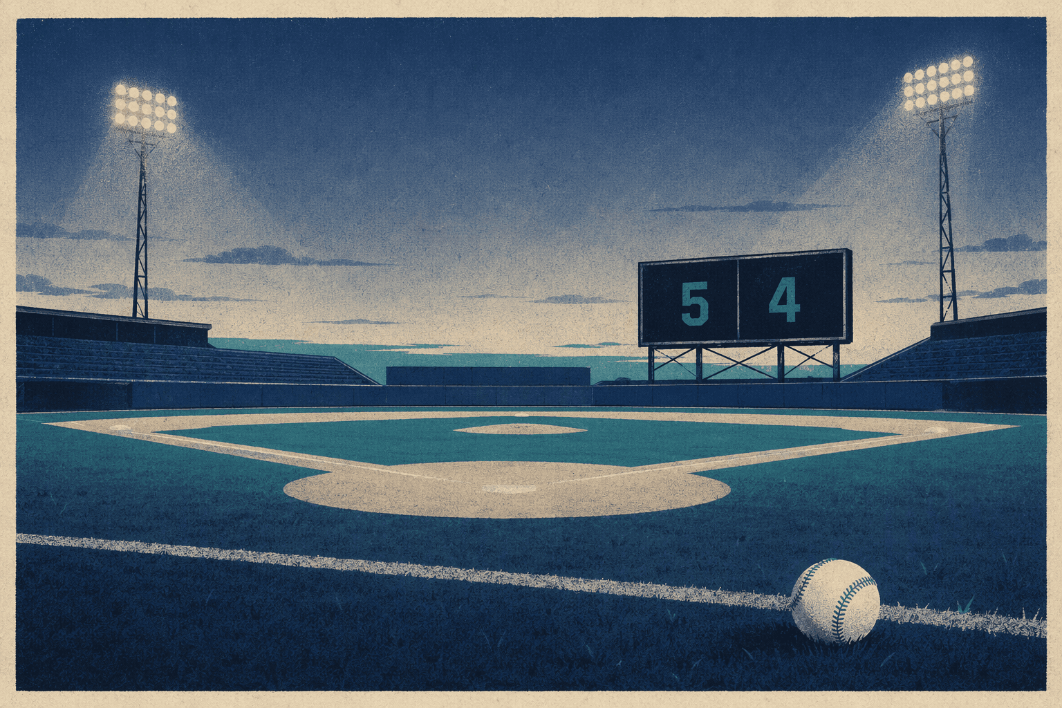 Late-Inning Baseball - illustration, Jake Team LLC
