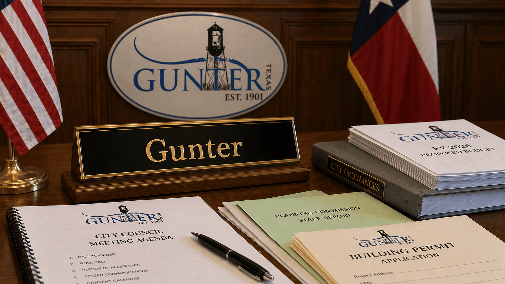 Gunter, Texas city council meeting